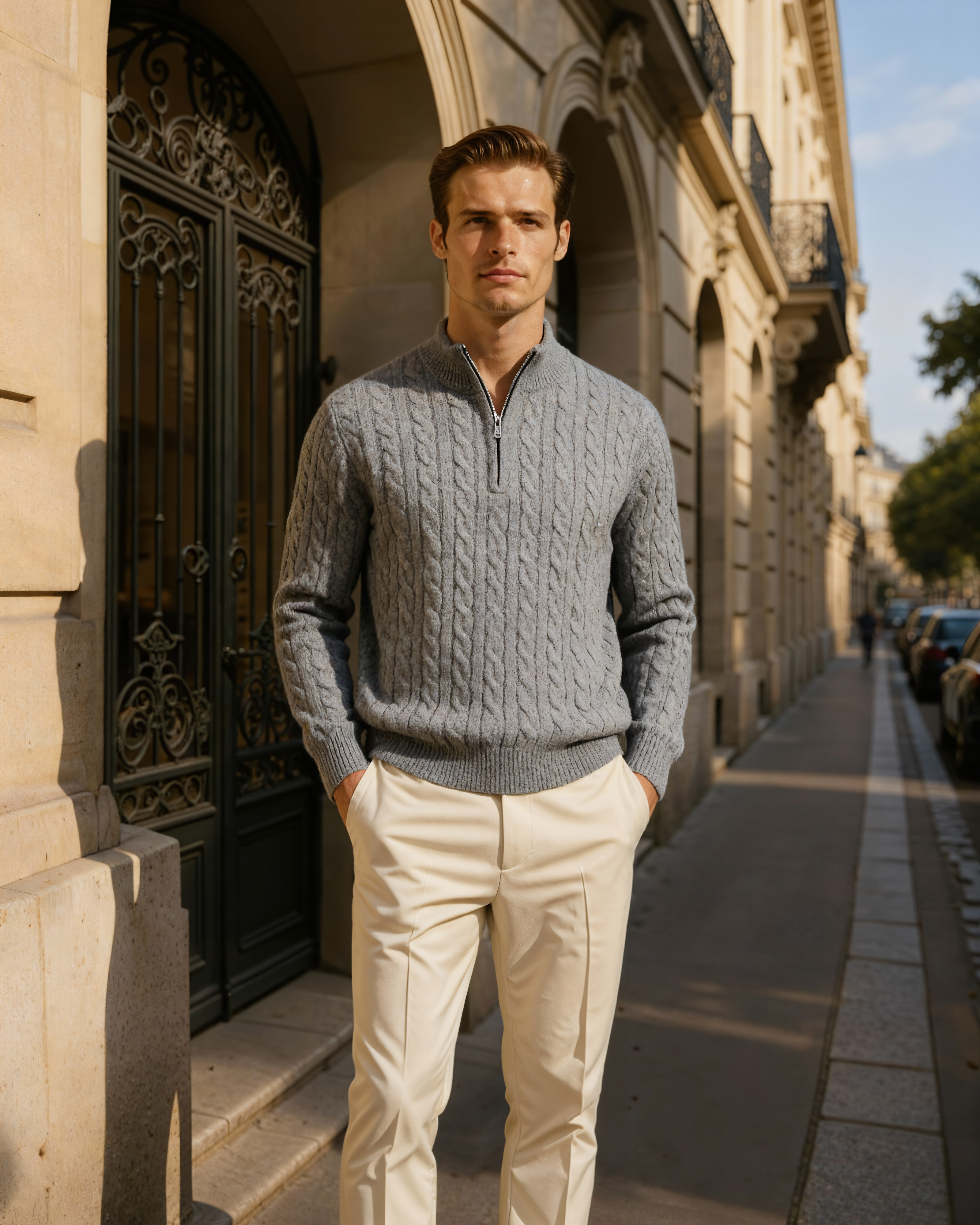 Classic 100% Cashmere Half Zip
