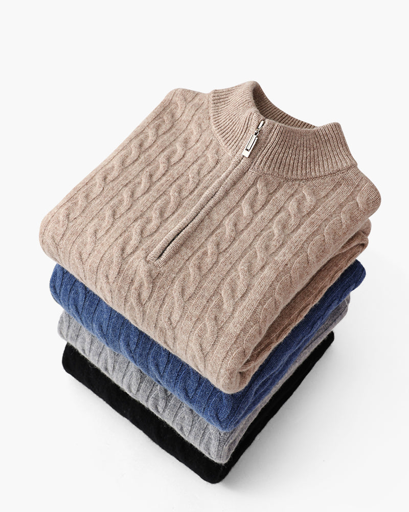 Classic 100% Cashmere Half Zip