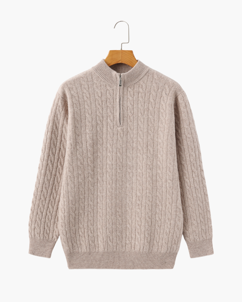 Classic 100% Cashmere Half Zip