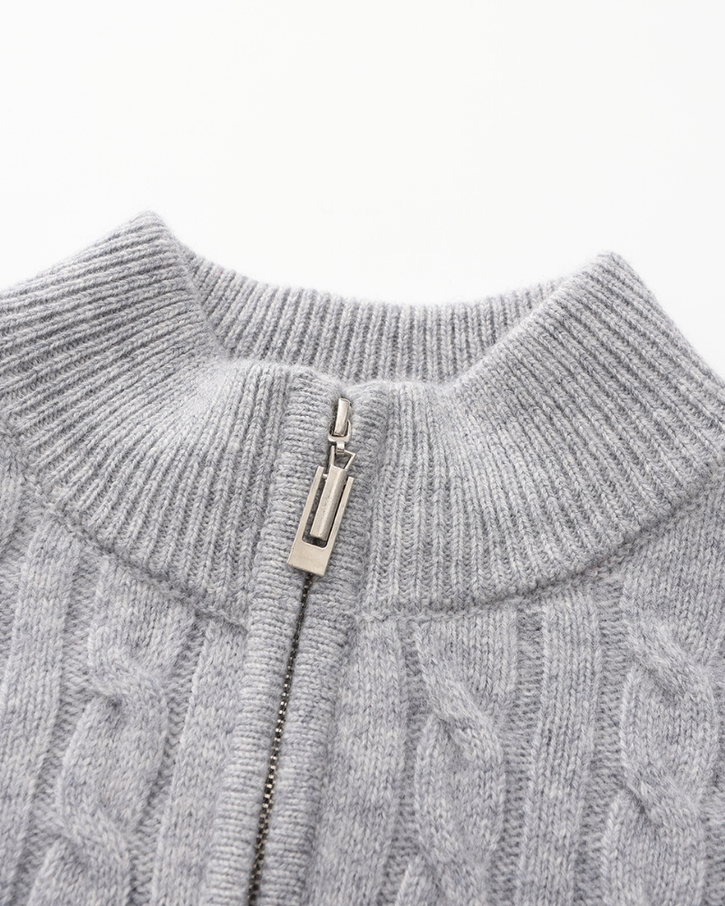Classic 100% Cashmere Half Zip