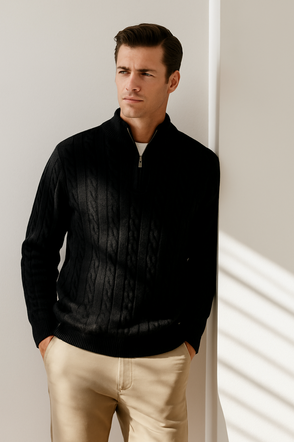 Classic 100% Cashmere Half Zip