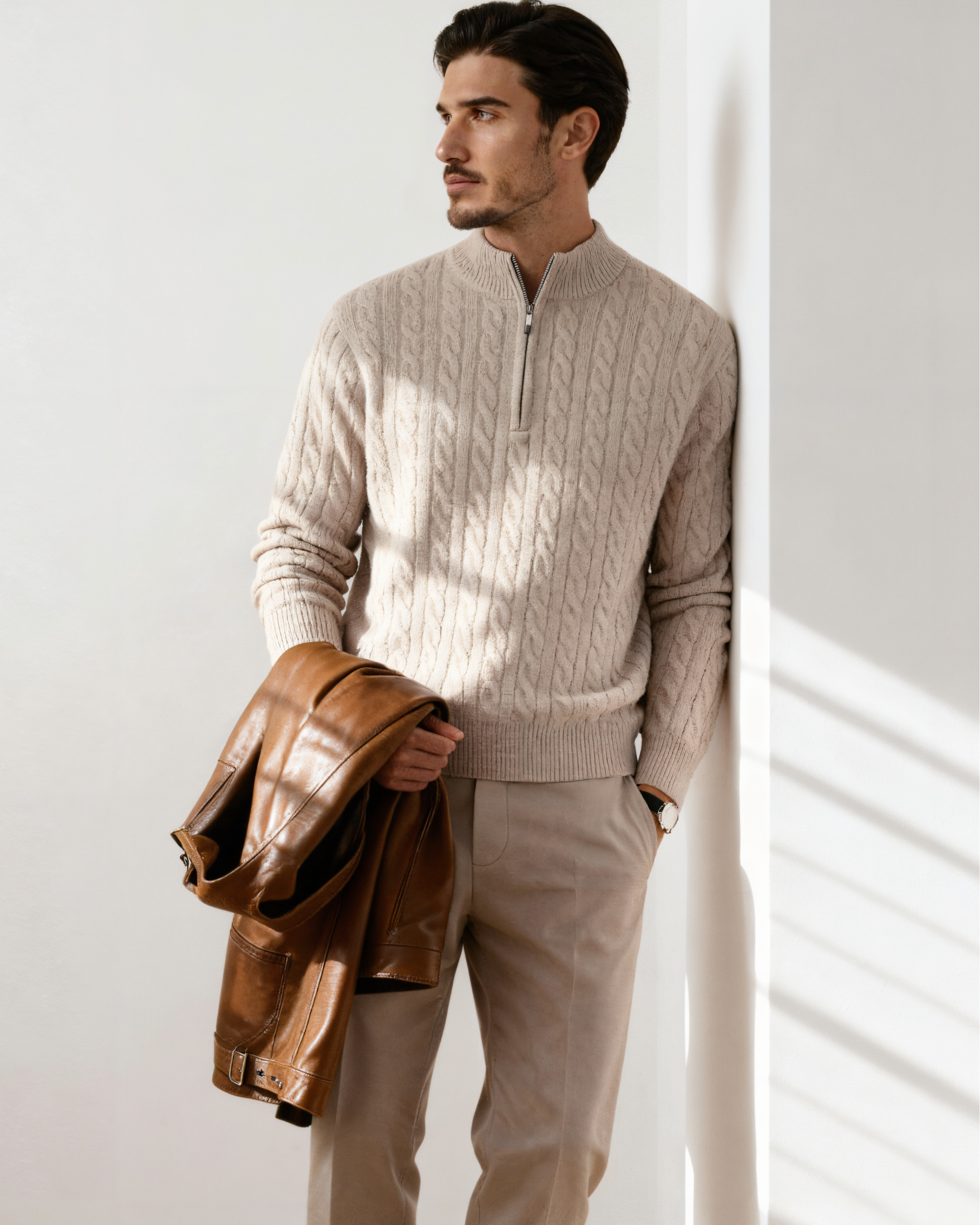 Classic 100% Cashmere Half Zip