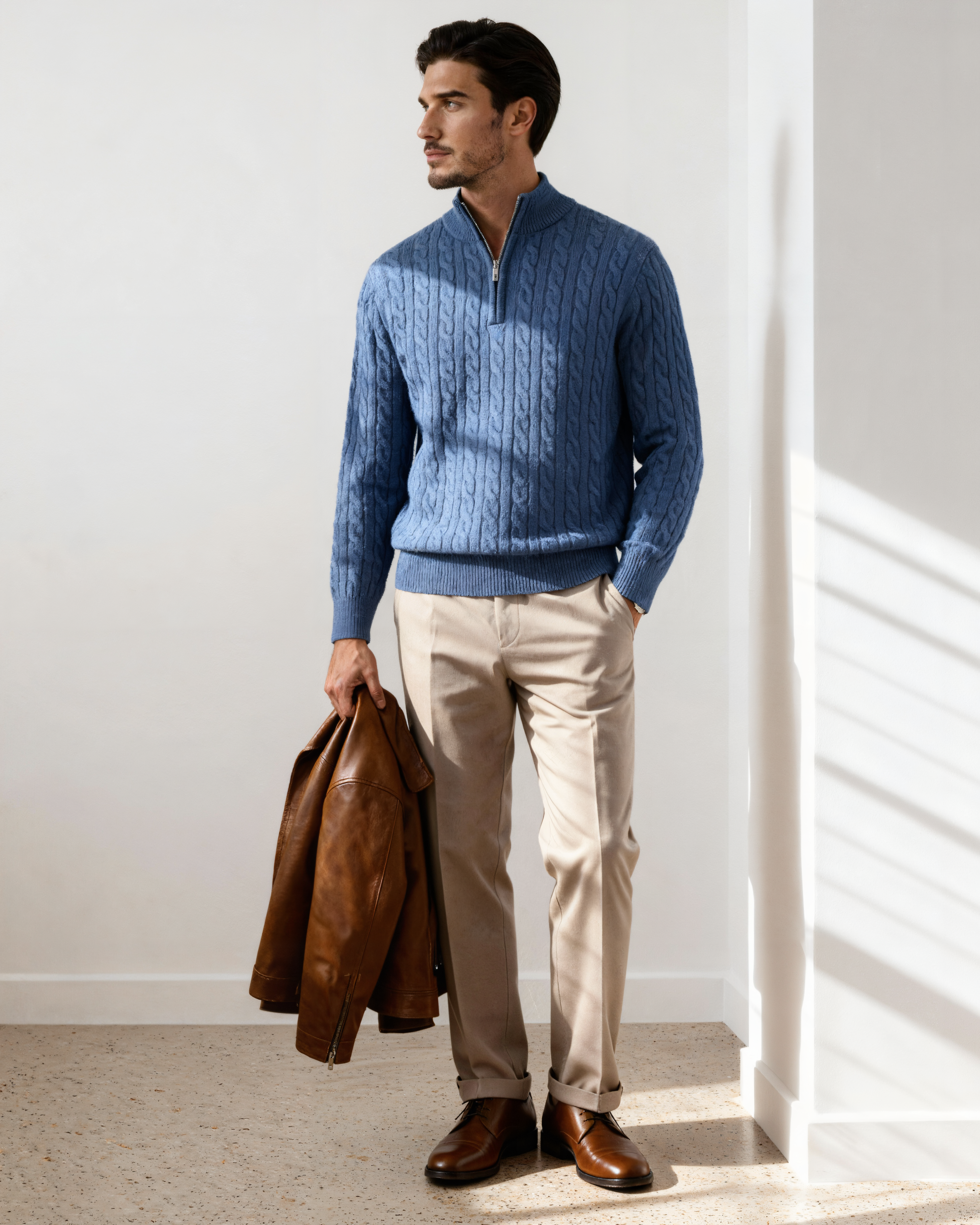 Classic 100% Cashmere Half Zip