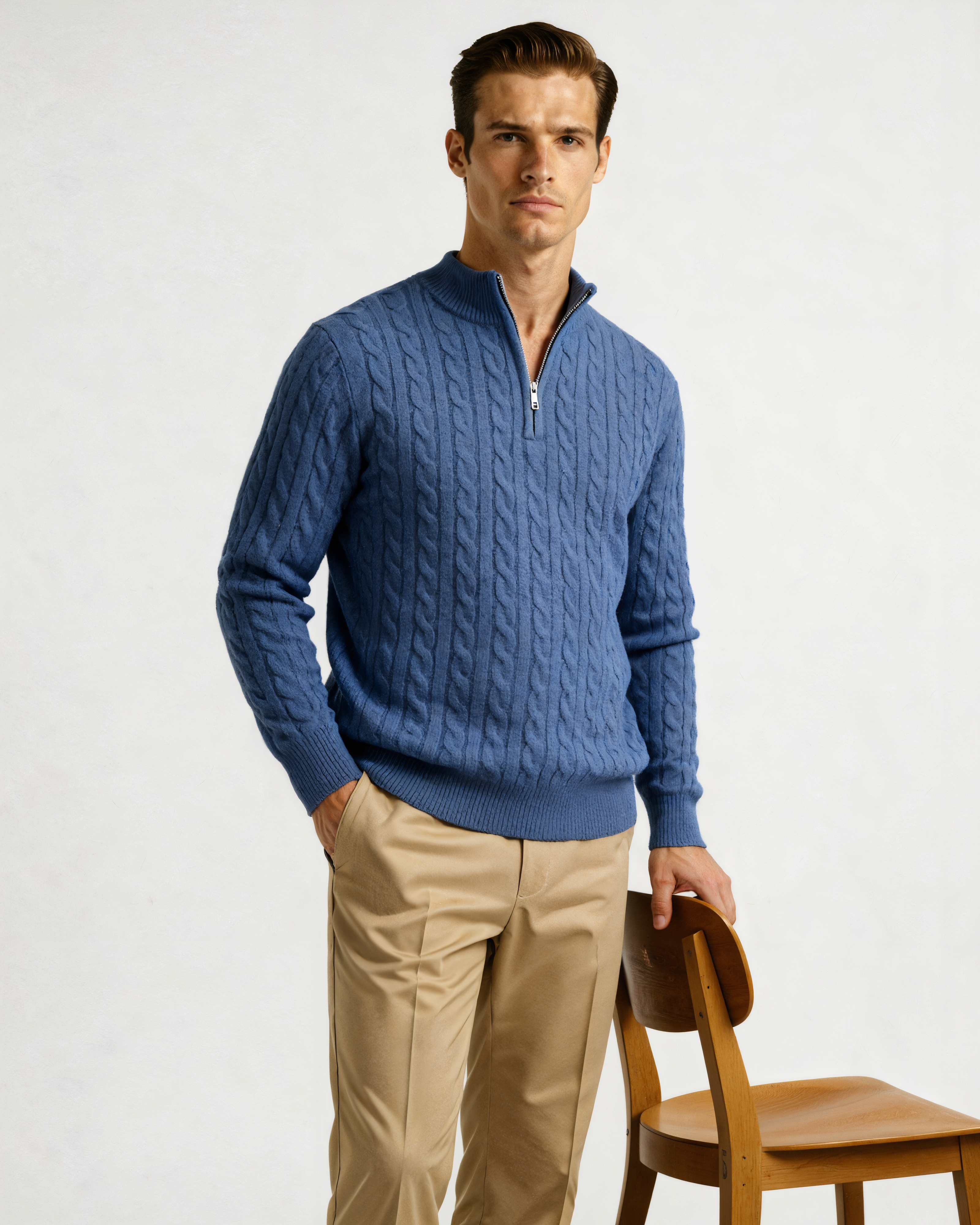 Classic 100% Cashmere Half Zip