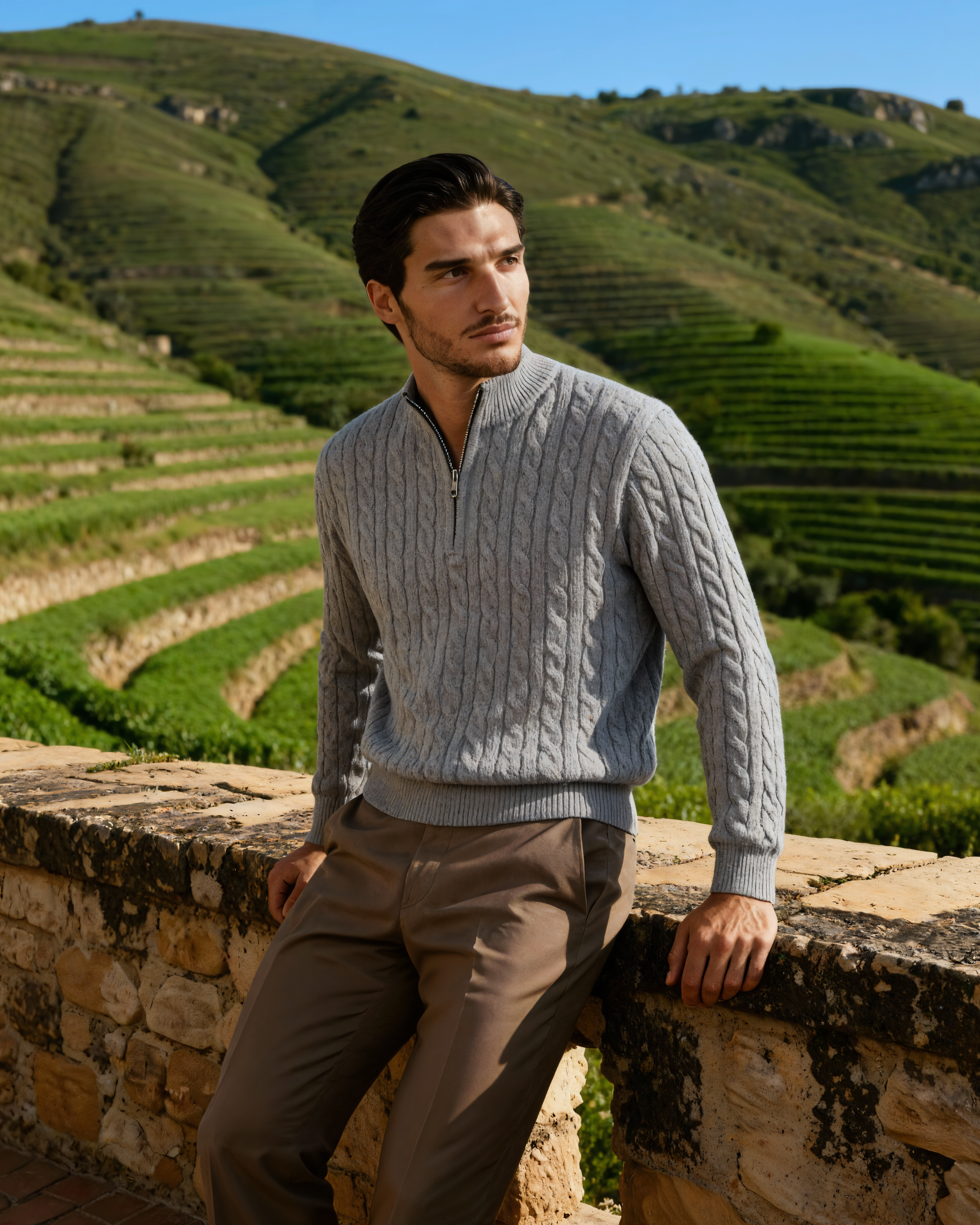 Classic 100% Cashmere Half Zip